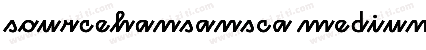 sourcehansansca medium字体转换